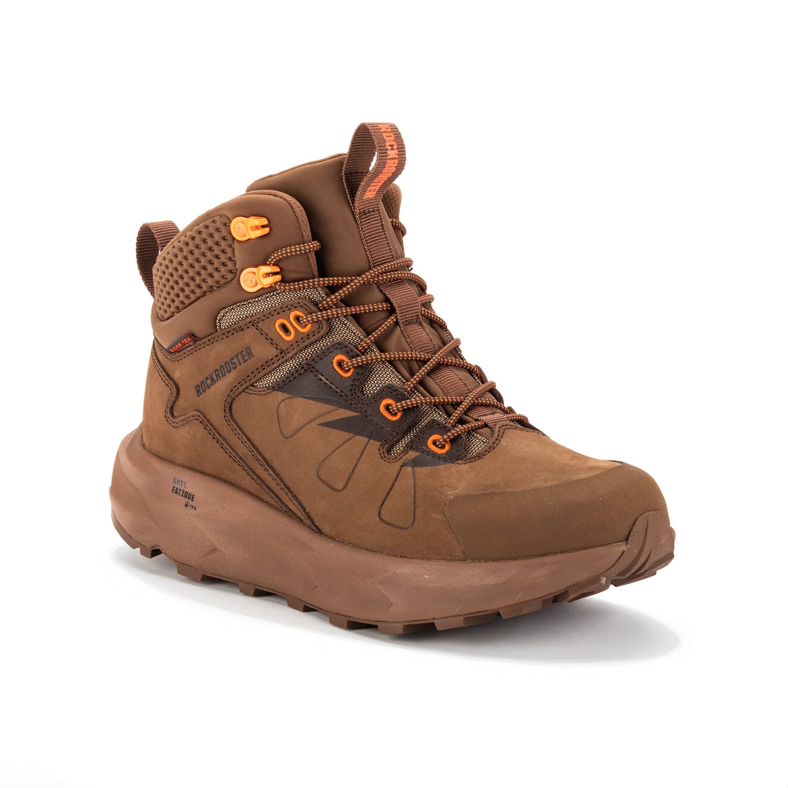 ROCKROOSTER Farmington Brown 6 Inch Waterproof Hiking Boots with