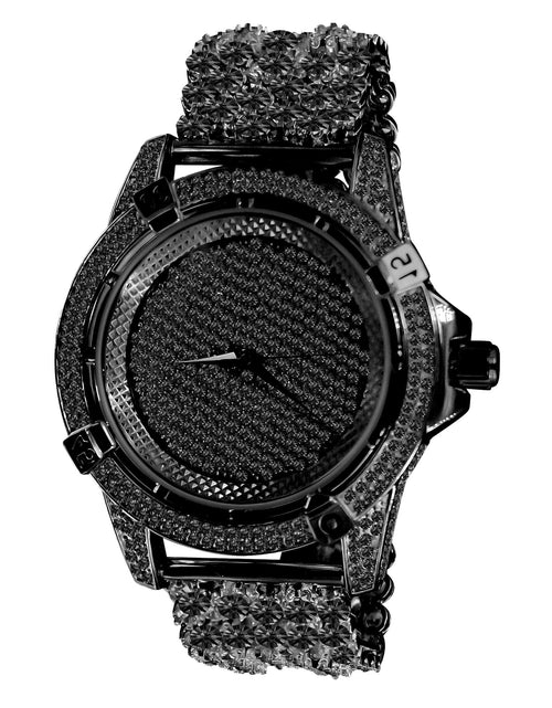 Load image into Gallery viewer, Luxury Ice Black CZ Iced out Watch 5110063
