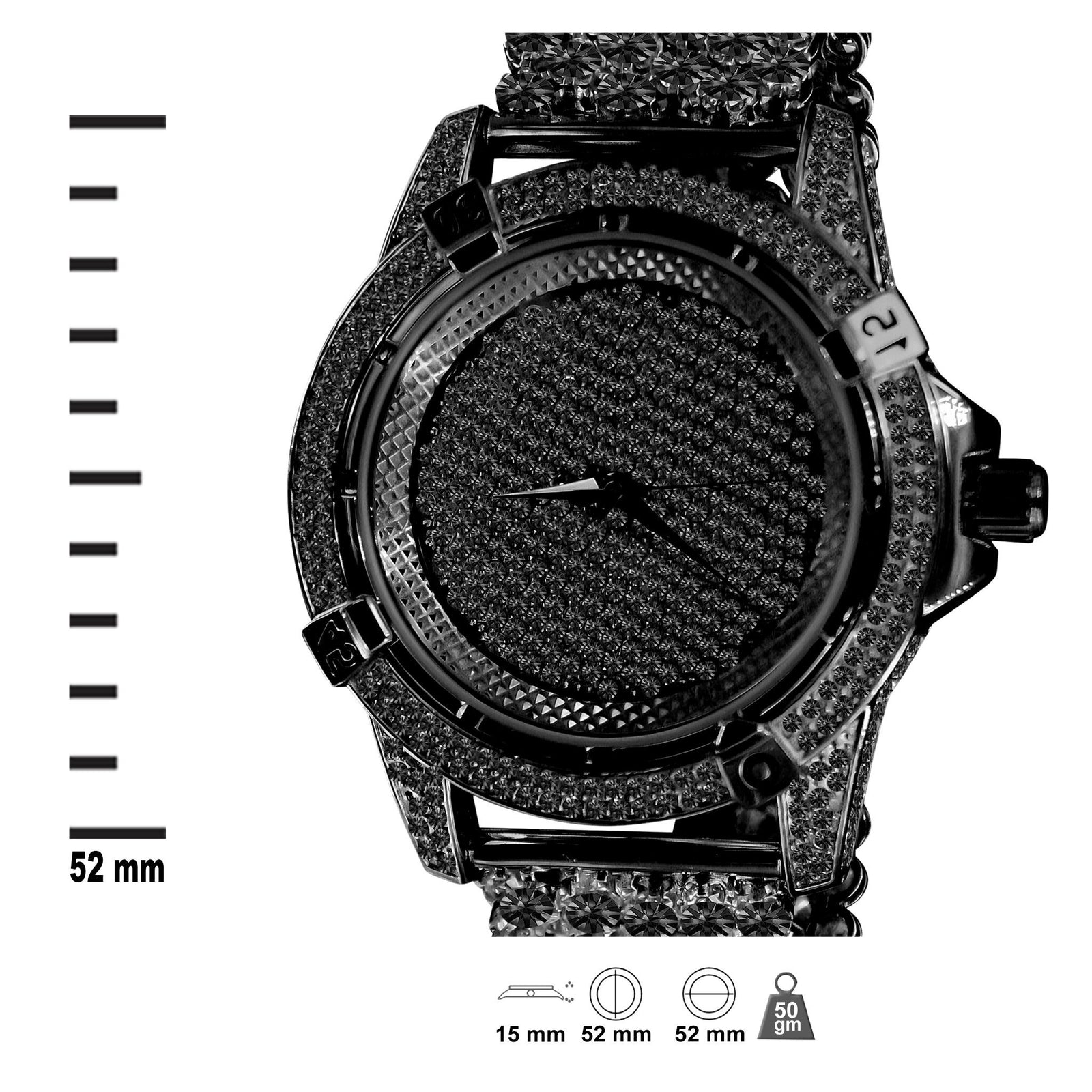 Luxury Ice Black CZ Iced out Watch 5110063