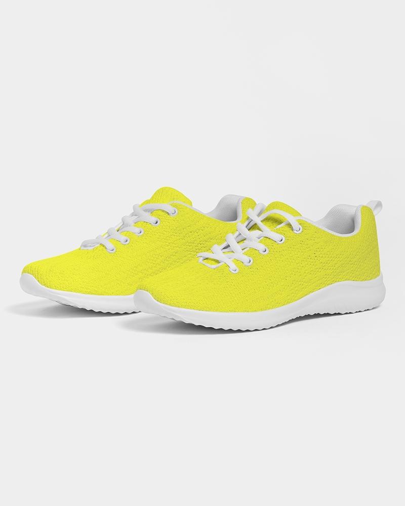 Mens Sneakers, Yellow Low Top Canvas Running Sports Shoes - O7O475