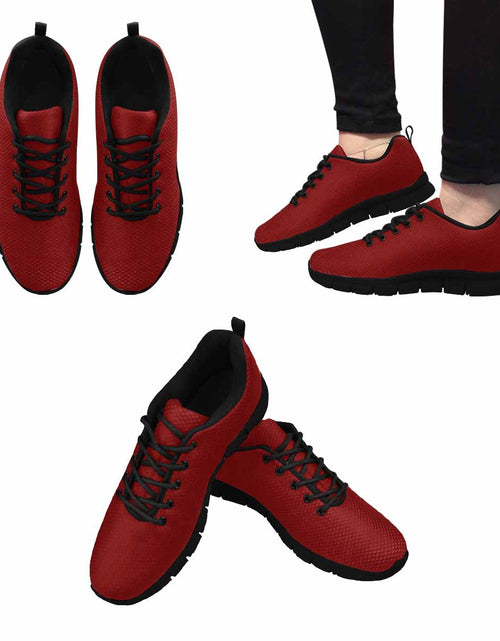 Load image into Gallery viewer, Uniquely You Sneakers for Men, Maroon Red Running Shoes
