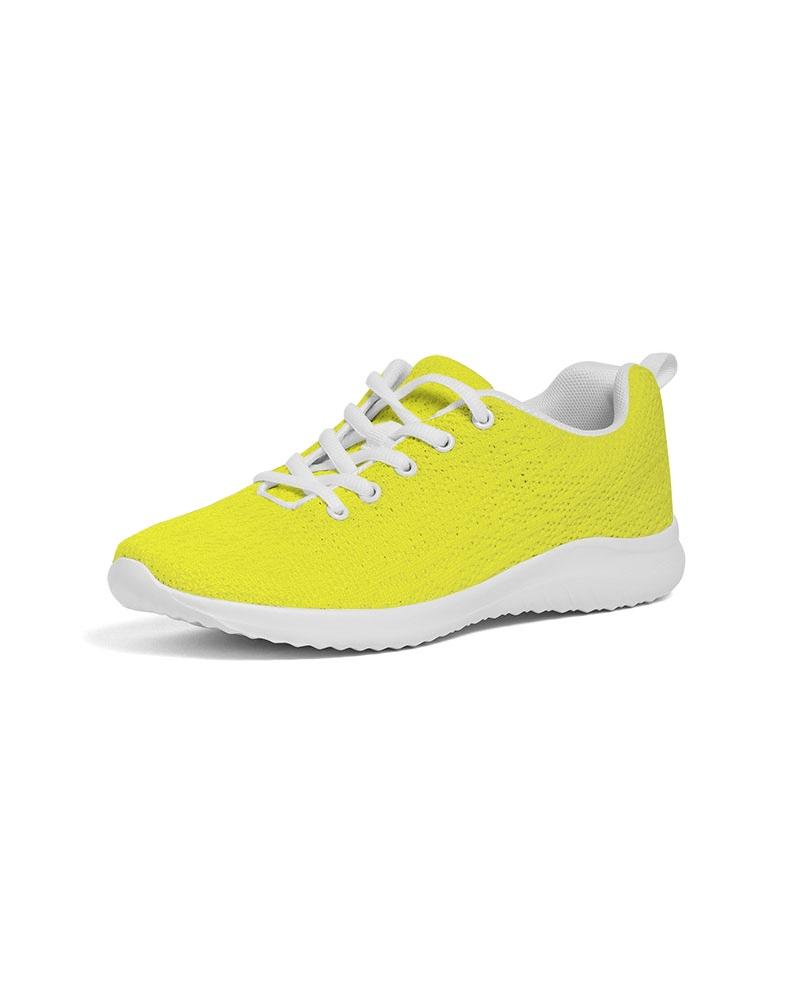 Mens Sneakers, Yellow Low Top Canvas Running Sports Shoes - O7O475