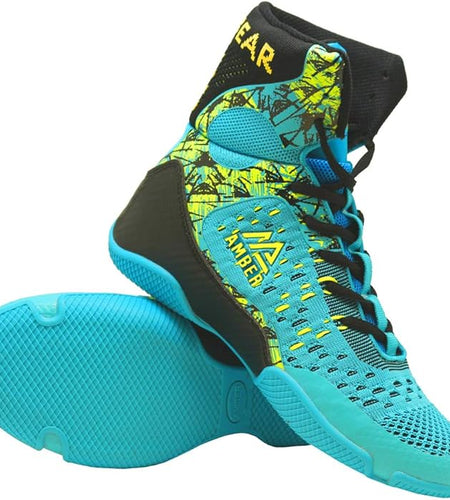 Combat v1.0-9 inch Professional Boxing/Wrestling Shoes, High-Top PU