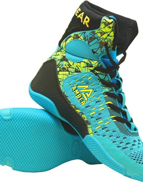 Load image into Gallery viewer, Combat v1.0-9 inch Professional Boxing/Wrestling Shoes, High-Top PU
