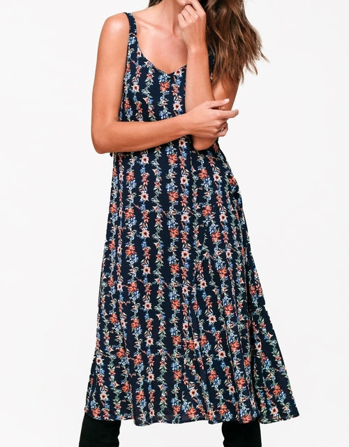 Load image into Gallery viewer, Floral V-Neck Sleeveless Maxi Dress
