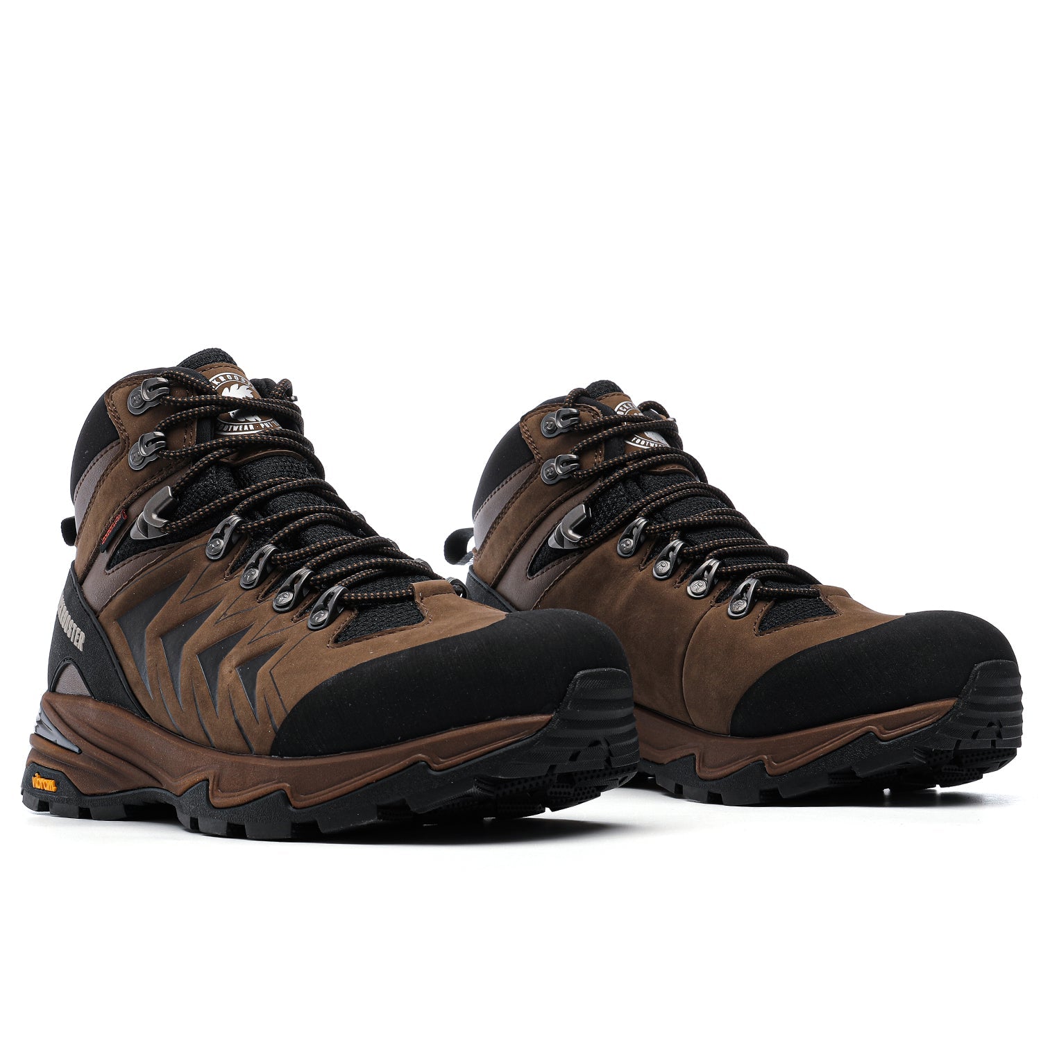 ROCKROOSTER Williamsburg Brown 6 Inch Waterproof Hiking Boots with