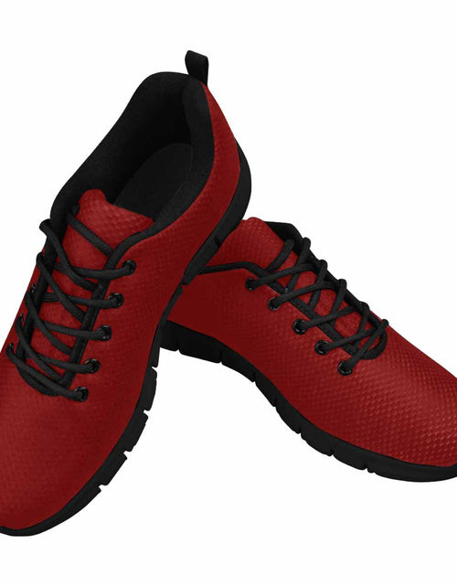 Load image into Gallery viewer, Uniquely You Sneakers for Men, Maroon Red Running Shoes
