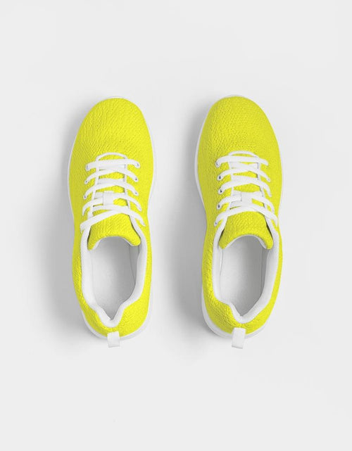 Load image into Gallery viewer, Mens Sneakers, Yellow Low Top Canvas Running Sports Shoes - O7O475
