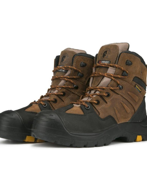 Load image into Gallery viewer, ROCKROOSTER Woodland Brown 6 inch Waterproof Safety Toe Leather Work
