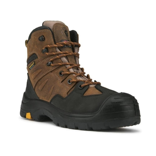 Load image into Gallery viewer, ROCKROOSTER Woodland Brown 6 inch Waterproof Safety Toe Leather Work
