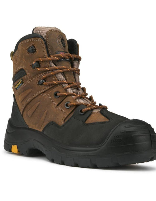 Load image into Gallery viewer, ROCKROOSTER Woodland Brown 6 inch Waterproof Safety Toe Leather Work
