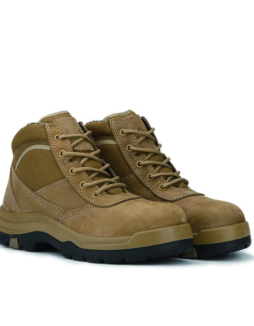 Load image into Gallery viewer, ROCKROOSTER Cortez Brown 6 Inch Steel Toe Leather Work Boots AK250
