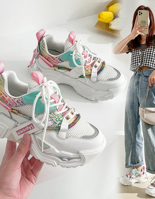 Load image into Gallery viewer, Casual Sports Shoes Women&#39;s All-Match Small White Shoes Summer New Lea
