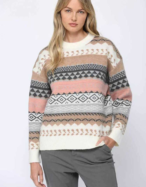 Load image into Gallery viewer, Geometric Knit Sweater
