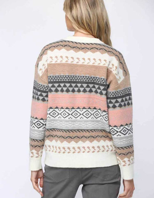 Load image into Gallery viewer, Geometric Knit Sweater
