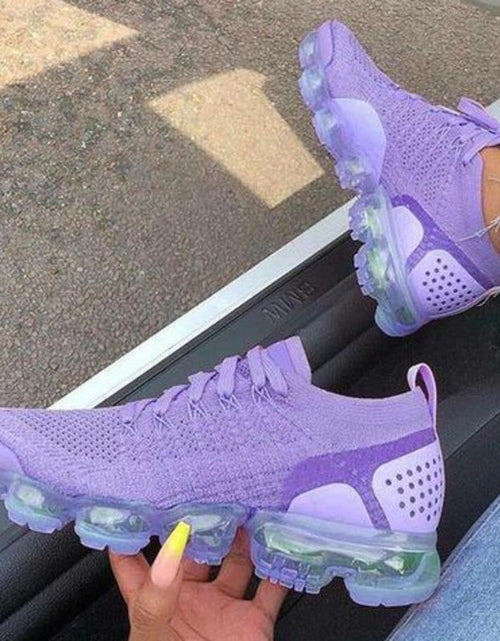 Load image into Gallery viewer, Women's Flying Woven Breathable Casual Sneakers Purple
