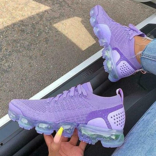 Load image into Gallery viewer, Women's Flying Woven Breathable Casual Sneakers Purple
