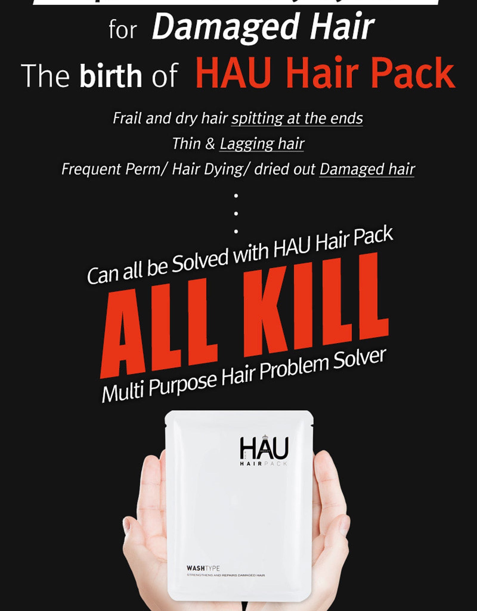 HAU Professional Hair Pack for Dry Damaged Hair and Hair Regrowth 1