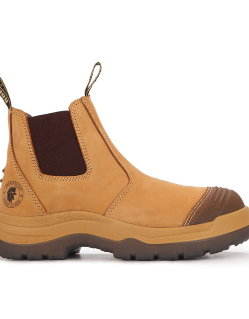 Load image into Gallery viewer, ROCKROOSTER Gammon Tan 6 inch Slip On Leather Work Boots AK222
