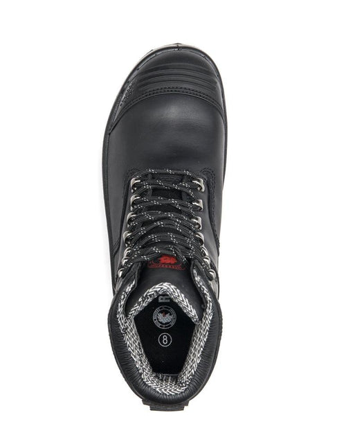 Load image into Gallery viewer, ROCKROOSTER Kensington Black 7 inch Zip-sided Steel Toe Leather Work
