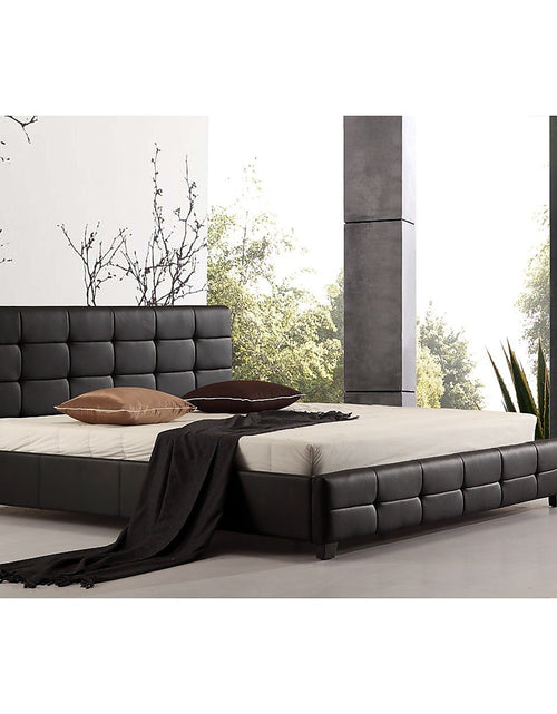 Load image into Gallery viewer, King Black PU Leather Deluxe Bed Frame
