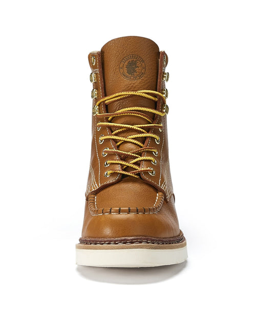 Load image into Gallery viewer, ROCKROOSTER Norwood Men&#39;s 6 inch Brown soft toe wedge work boots with
