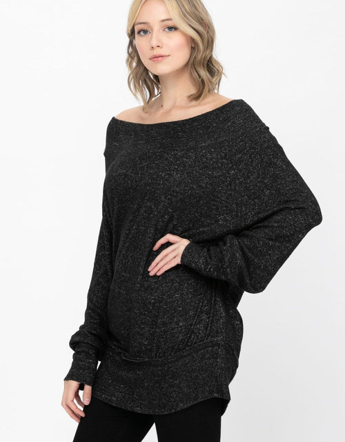 Load image into Gallery viewer, Dolman Sleeve Loose Pullover Sweater Knit Oversized Tunics Top
