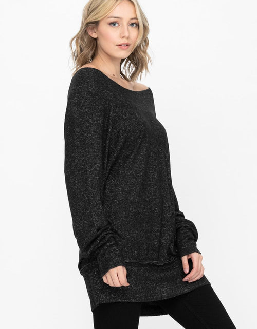 Load image into Gallery viewer, Dolman Sleeve Loose Pullover Sweater Knit Oversized Tunics Top
