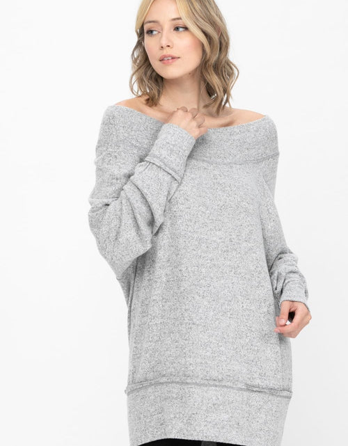 Load image into Gallery viewer, Dolman Sleeve Loose Pullover Sweater Knit Oversized Tunics Top
