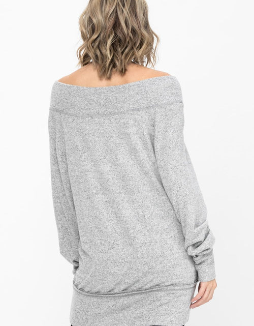 Load image into Gallery viewer, Dolman Sleeve Loose Pullover Sweater Knit Oversized Tunics Top
