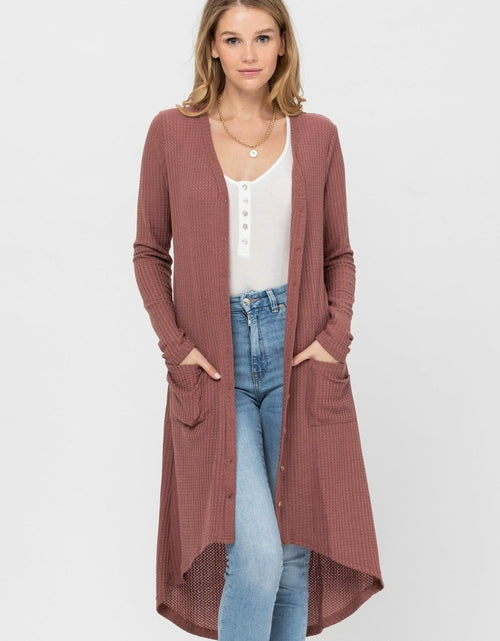 Load image into Gallery viewer, Long Sleeve Button Down Solid Color Knit Cardigans with Pockets
