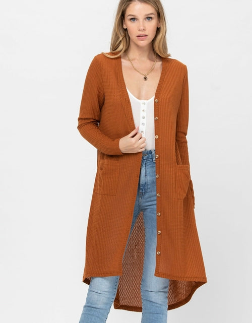 Load image into Gallery viewer, Long Sleeve Button Down Solid Color Knit Cardigans with Pockets
