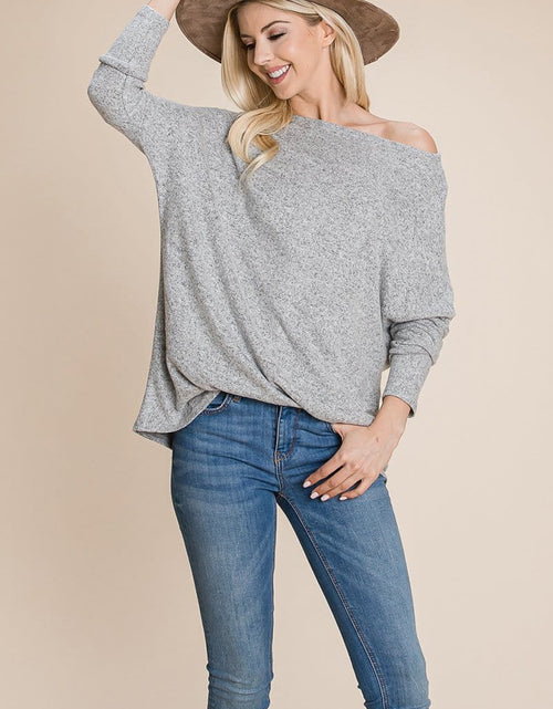 Load image into Gallery viewer, Casual Dolman Pullover Sweater Loose Fit Knit Top
