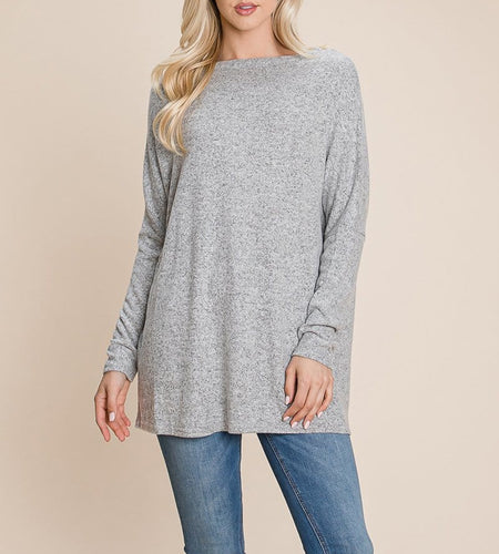Casual Dolman Pullover Sweater Loose Fit Knit Top