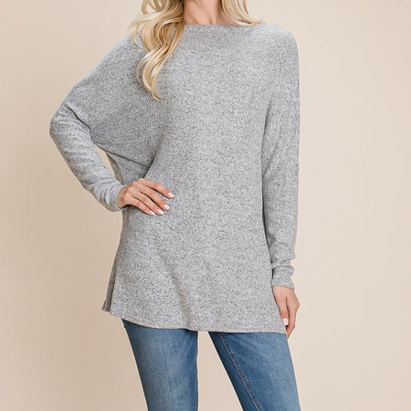 Casual Dolman Pullover Sweater Loose Fit Knit Top