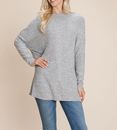 Casual Dolman Pullover Sweater Loose Fit Knit Top