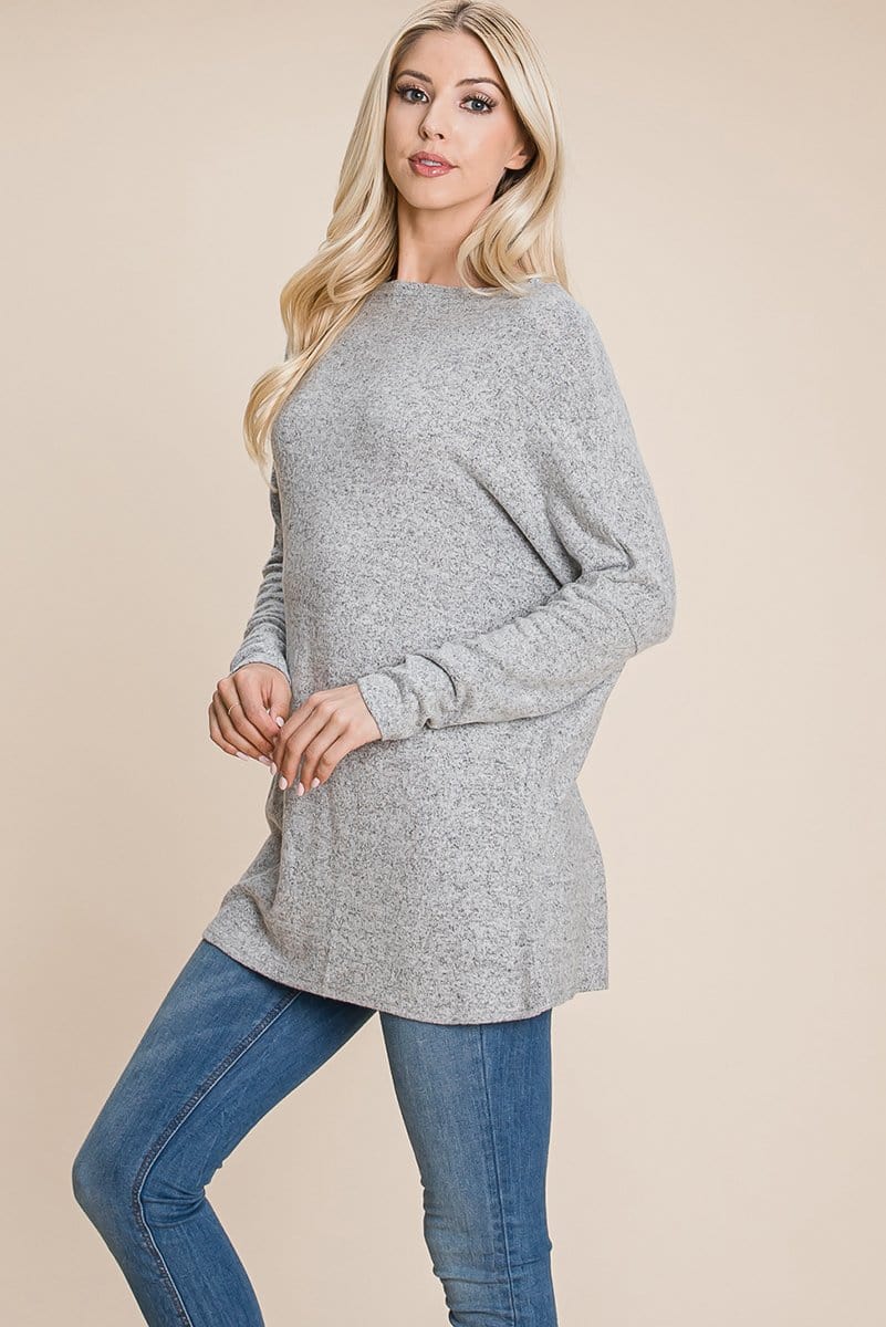 Casual Dolman Pullover Sweater Loose Fit Knit Top