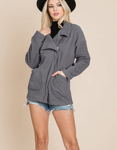 Load image into Gallery viewer, Fleece Jacket Lapel Lightweight Warm Sherpa
