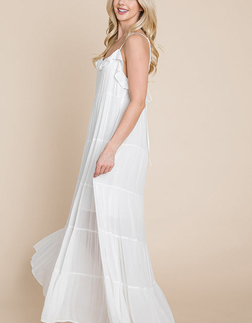 Load image into Gallery viewer, Tiered Tie Strap Cami Maxi Dress
