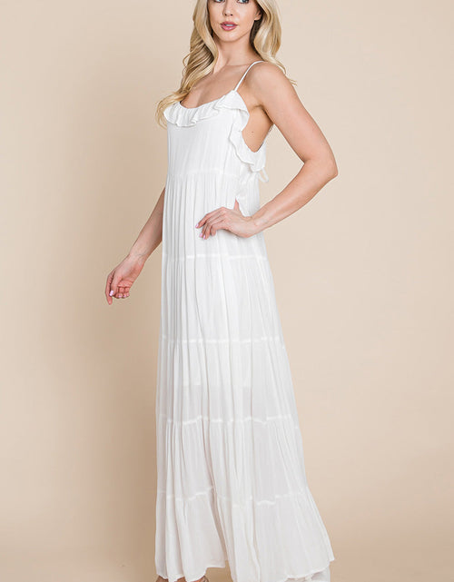 Load image into Gallery viewer, Tiered Tie Strap Cami Maxi Dress
