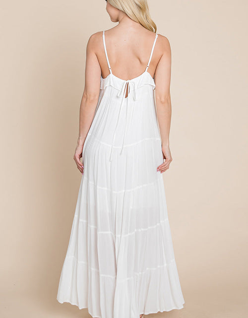 Load image into Gallery viewer, Tiered Tie Strap Cami Maxi Dress
