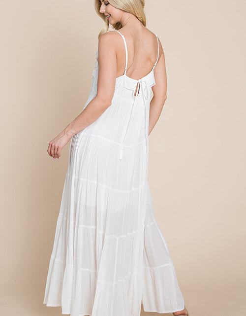 Load image into Gallery viewer, Tiered Tie Strap Cami Maxi Dress
