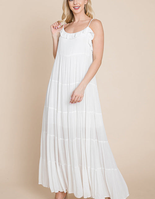 Load image into Gallery viewer, Tiered Tie Strap Cami Maxi Dress
