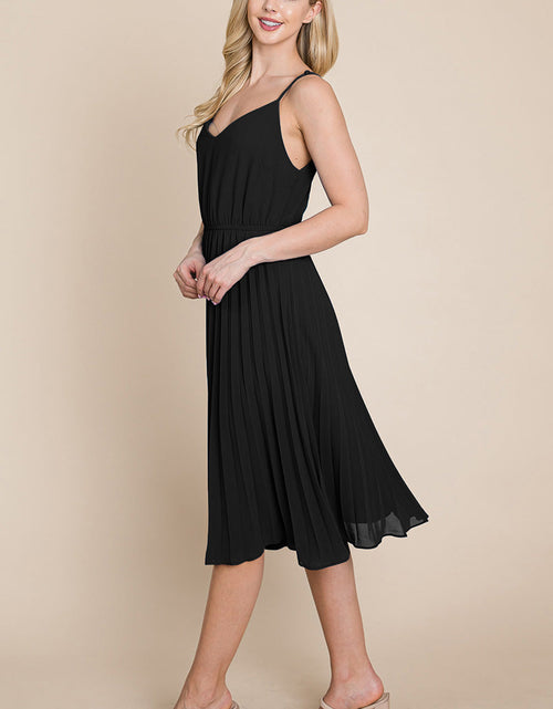 Load image into Gallery viewer, V Neck Pleated Midi Sundress
