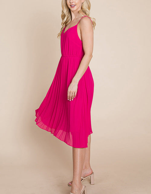 Load image into Gallery viewer, V Neck Pleated Midi Sundress
