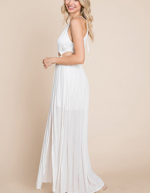 Load image into Gallery viewer, Split Front Cut Out Halter Maxi Dress
