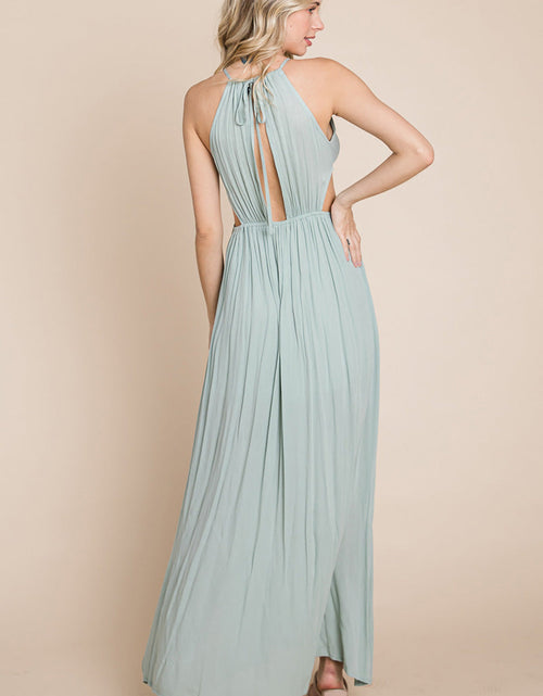 Load image into Gallery viewer, Split Front Cut Out Halter Maxi Dress
