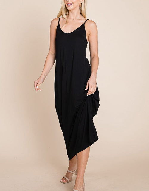 Load image into Gallery viewer, Light Cami Strap Pocketed Jersey Maxi Dress
