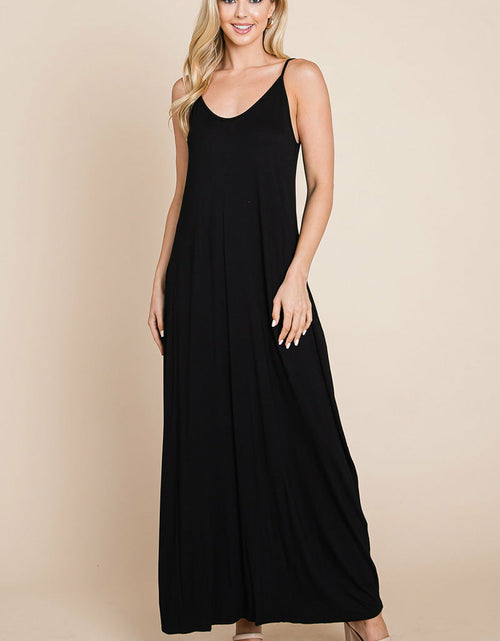 Load image into Gallery viewer, Light Cami Strap Pocketed Jersey Maxi Dress
