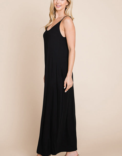 Load image into Gallery viewer, Light Cami Strap Pocketed Jersey Maxi Dress
